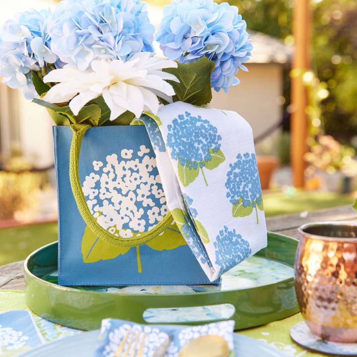 rockflowerpaper – wholesale Gift bag – HYDRANGEA SOLA Itsy Bitsy Reusable Gift Bag Tote