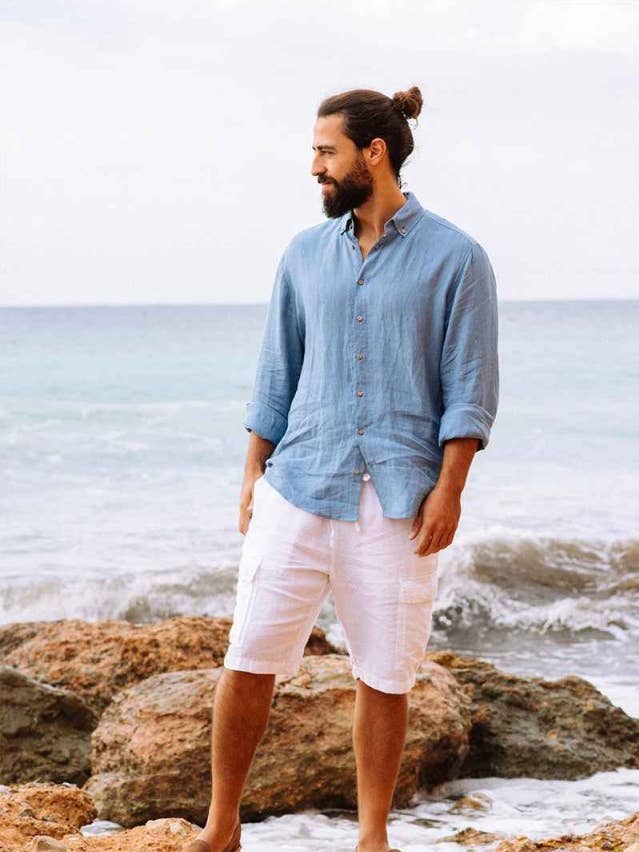 Herrskjorta i linne Nevada för wholesale av MagicLinen (We handle U.S. import procedures for you)