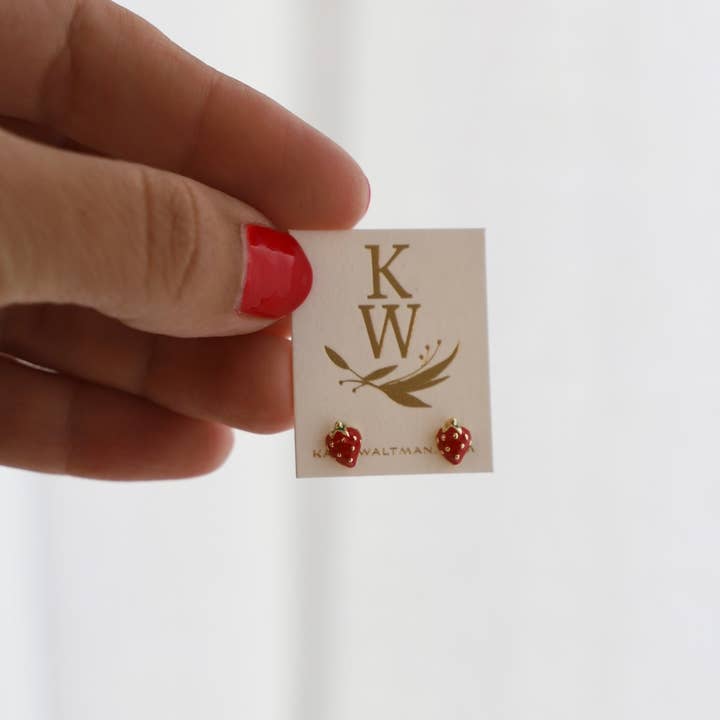 Katie Waltman Jewelry - Wholesale Stud/Post Earrings - MINI STRAWBERRY STUDS