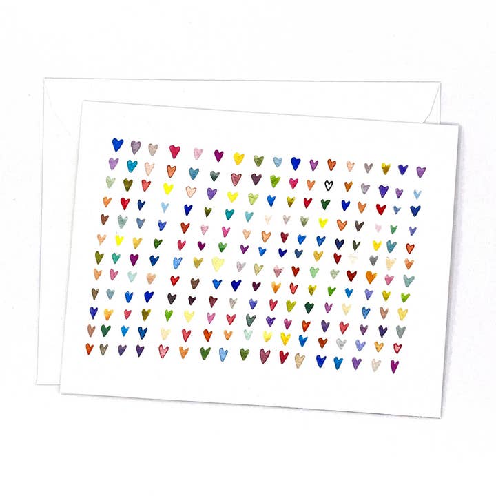 Tiny Hearts Notecard for wholesale by Katie Eberts Illustration