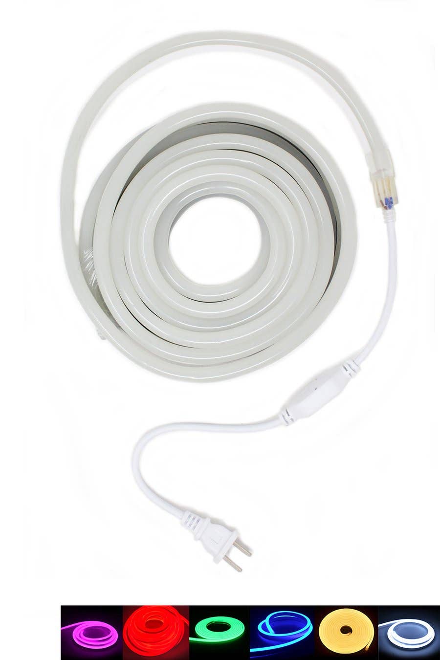 Indoor/Outdoor Silicon Neon Strip Light - White for wholesale on Faire1