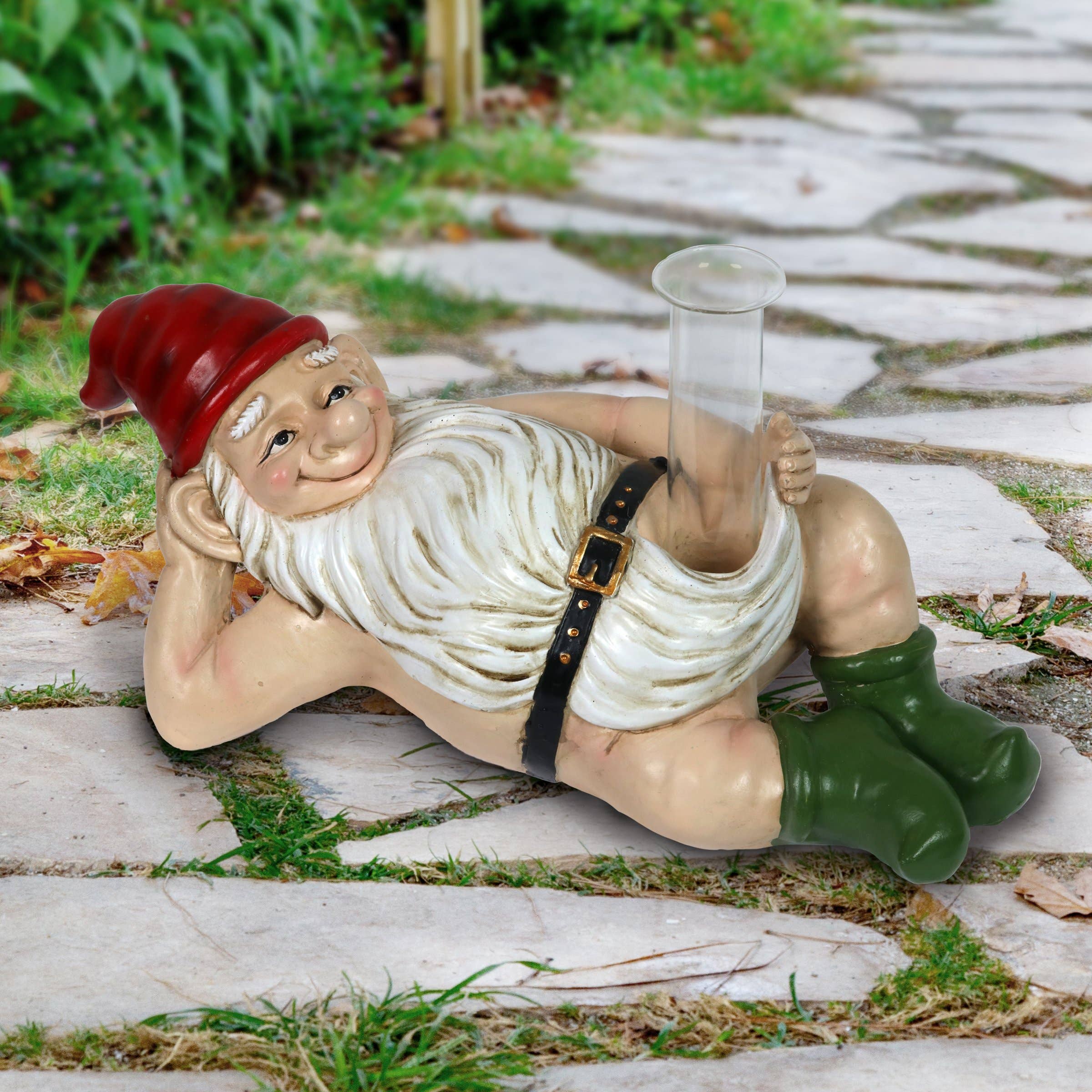 Exhart - Vente Nains de jardin - Pluviomètre nu Ralph Gnome1