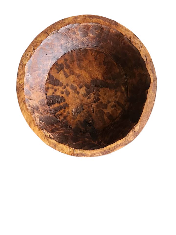 Not for candle round wood bowl for wholesale by Luises Perez Imports LLC