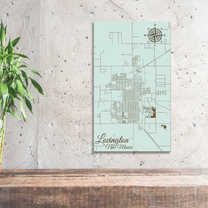 Nuovo Messico: Lovington Street Visualizza mappa per la vendita all'ingrosso da parte di Fire & Pine