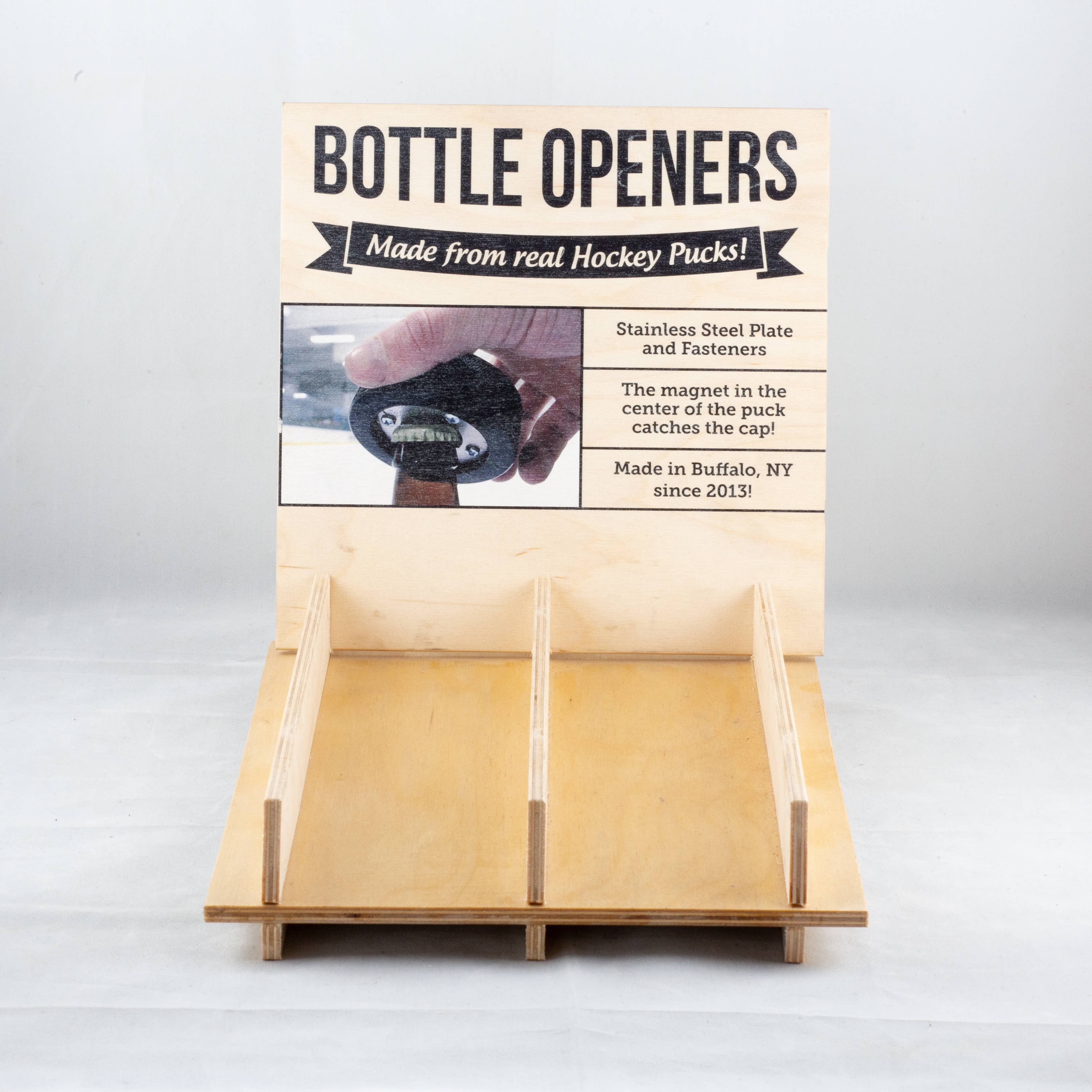 Buffalo Bottle Craft – wholesale Flask-/vinöppnare – Hockey Puck Flasköppnare, Hockey gåva, Sport gåva9