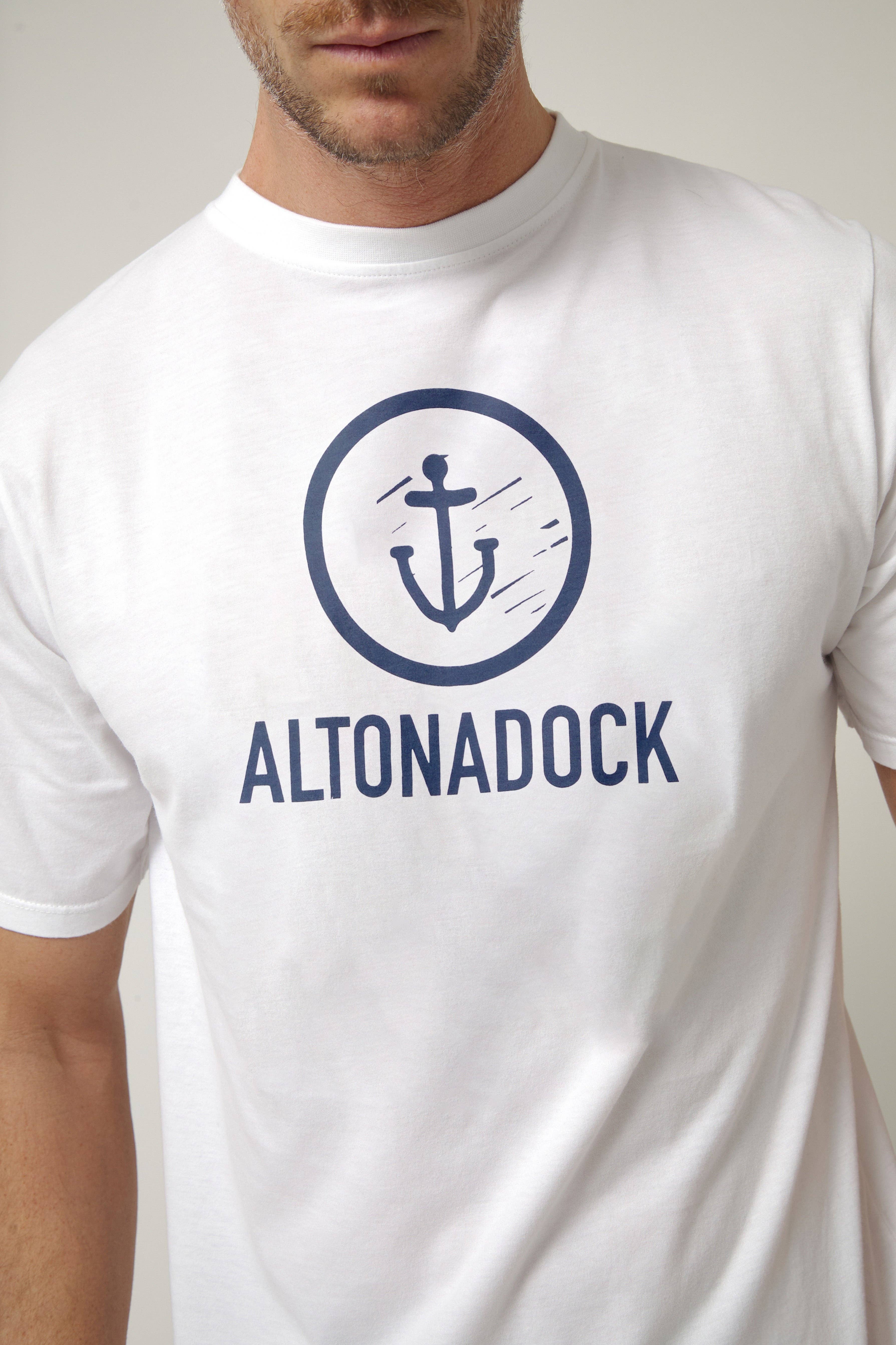 ALTONADOCK - Wholesale Screen Printed T-Shirt - Unisex - Nautic White T-Shirt2