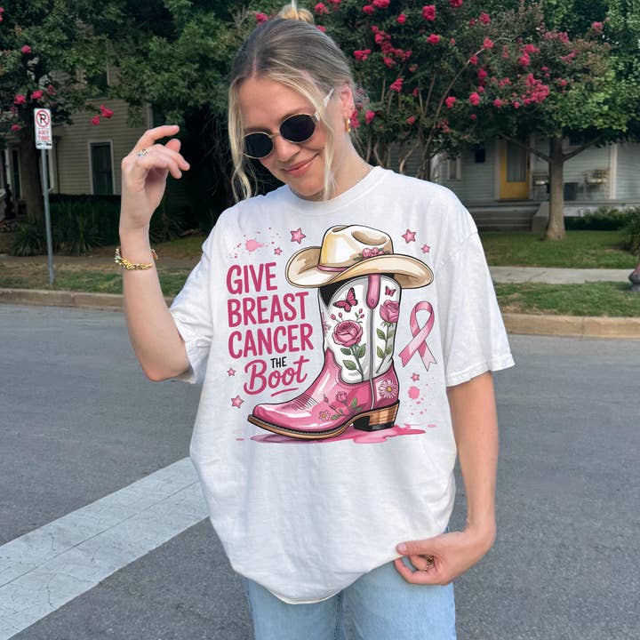 Comfort Colors Give Breast Cancer The Boot, Breast Cancer for wholesale by Glaime