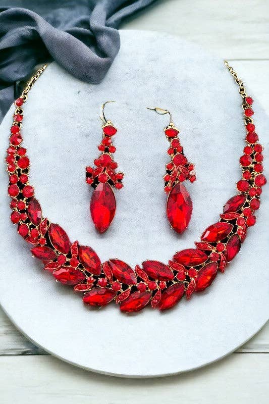 Andrea Bijoux - Wholesale Sieradenset - Marquise halskettingset met kristallen edelstenen1