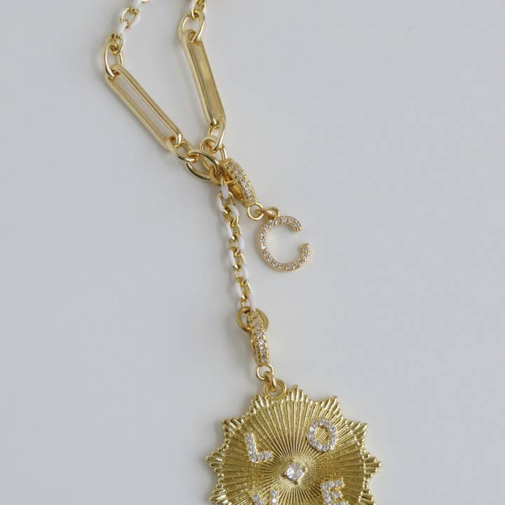 Boutique Suarez Co. - Wholesale Y-Neck/Lariat Necklace - White Oval Link Lariat Charm Holder Necklace6