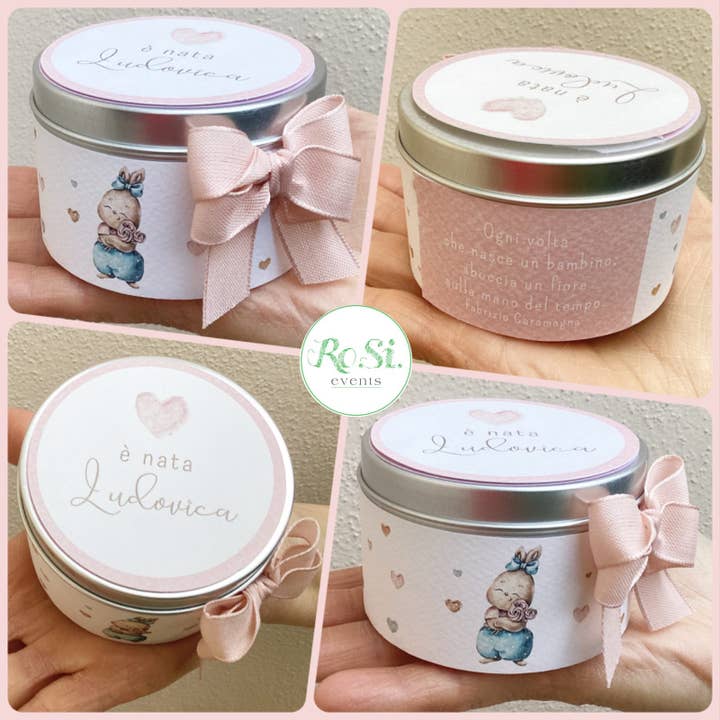 Pastel Personalized tin box for confetti for wholesale on Faire3