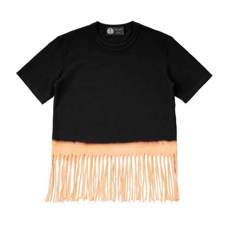 Fringe-Cut Bottom Bleached T-Shirt for wholesale by OBLADI by D'énigme