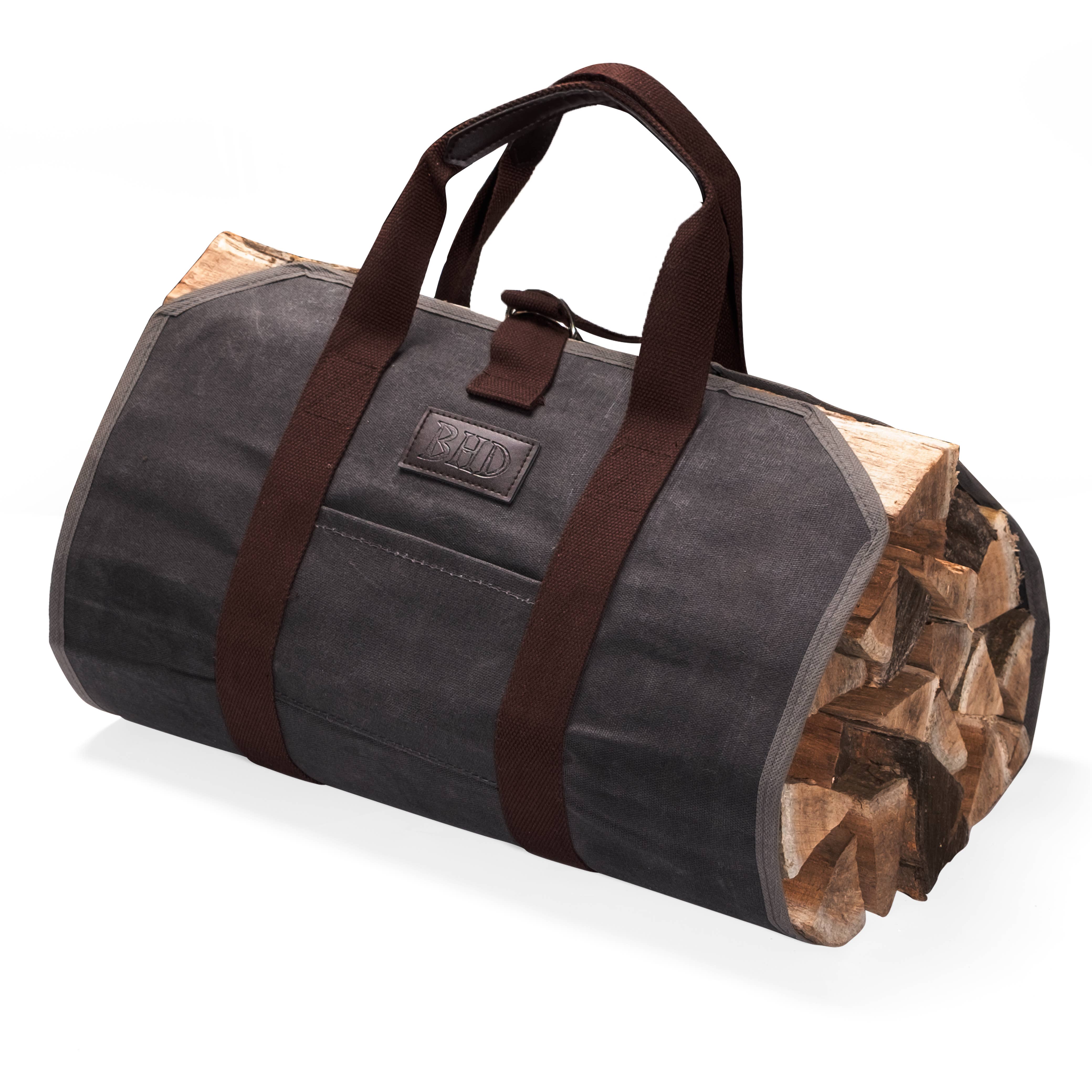 GEXWORLDWIDE - Wholesale Fire Pit - Heavy-Duty Waxed Canvas Firewood Bag with Handles5