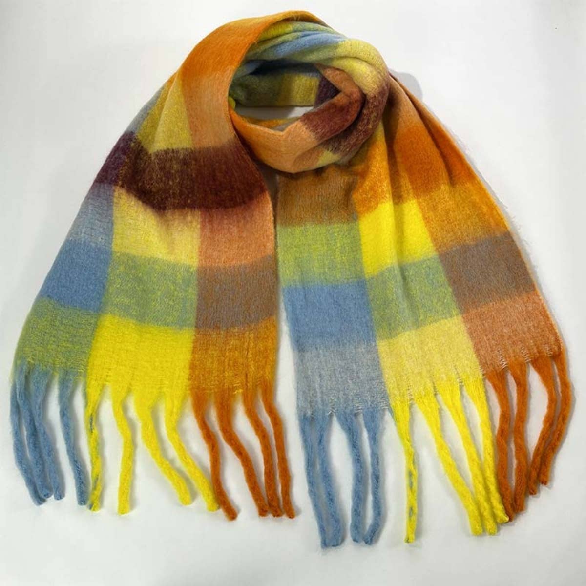 NINEXIS - Wholesale Scarf - Women's - CWASC1578_WINTER PLAID THICKENED WARM SCARF SHAWL16
