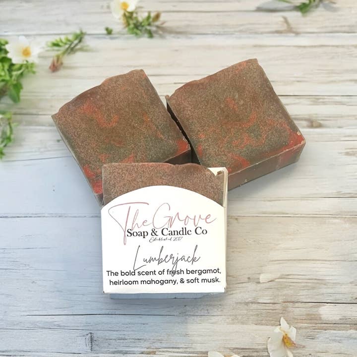 Lumberjack Goat Milk Soap for wholesale by The Grove Soap & Candle Co