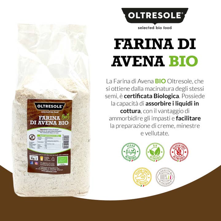 Oltresole – Farinha sem glúten por atacado – Farinha de Aveia Bio 1 Kg3