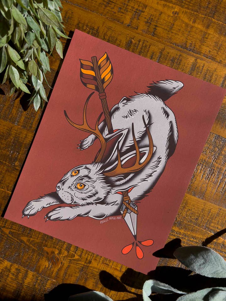 Affiche Jackalope pour la vente par Holli Rose Art