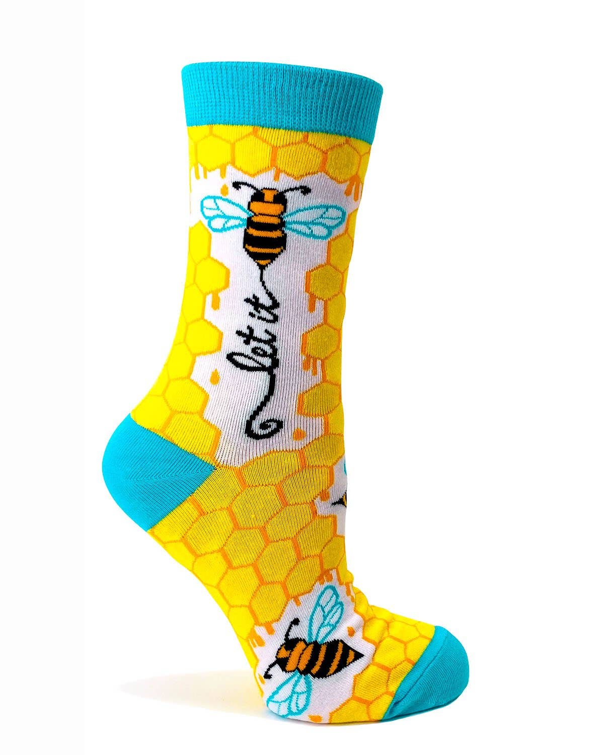 Fabdaz - Wholesale Socks - Women's - Let it Bee Ladies' Novelty Crew Socks1