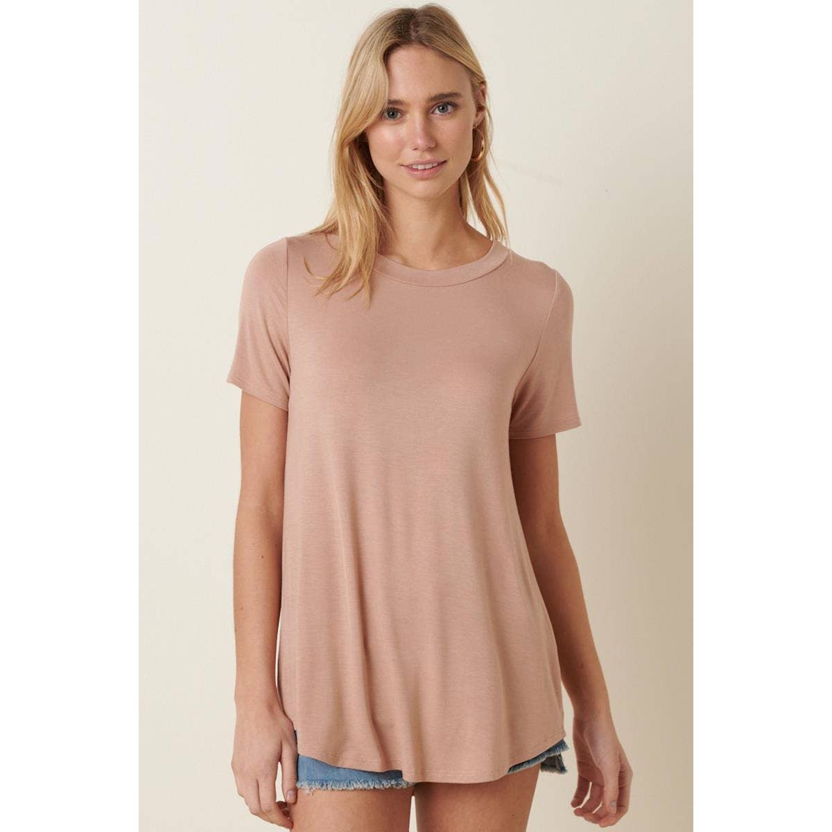 mittoshop - Wholesale T-Shirt - Women's - BT5339-SCOOP NECK ROUNDED HEM BAMBOO TOP2