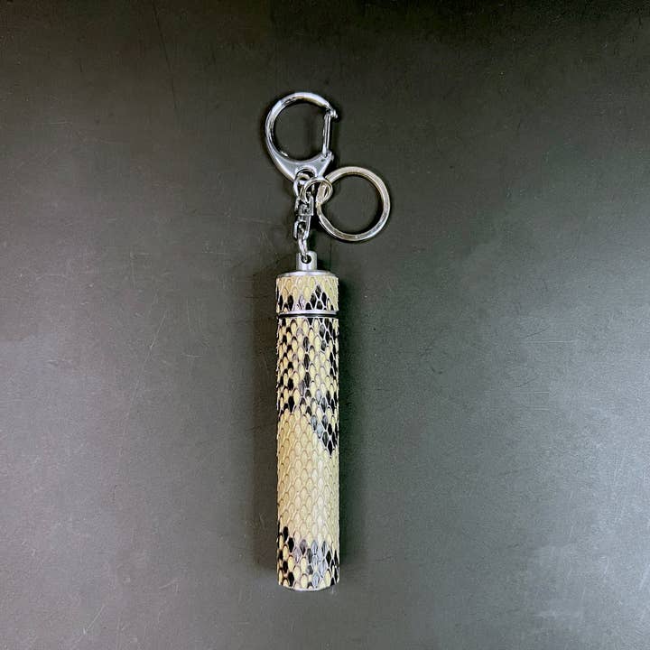 Pre-roll Travel Key Charm in Diamondback Python for wholesale by Haus of Topper