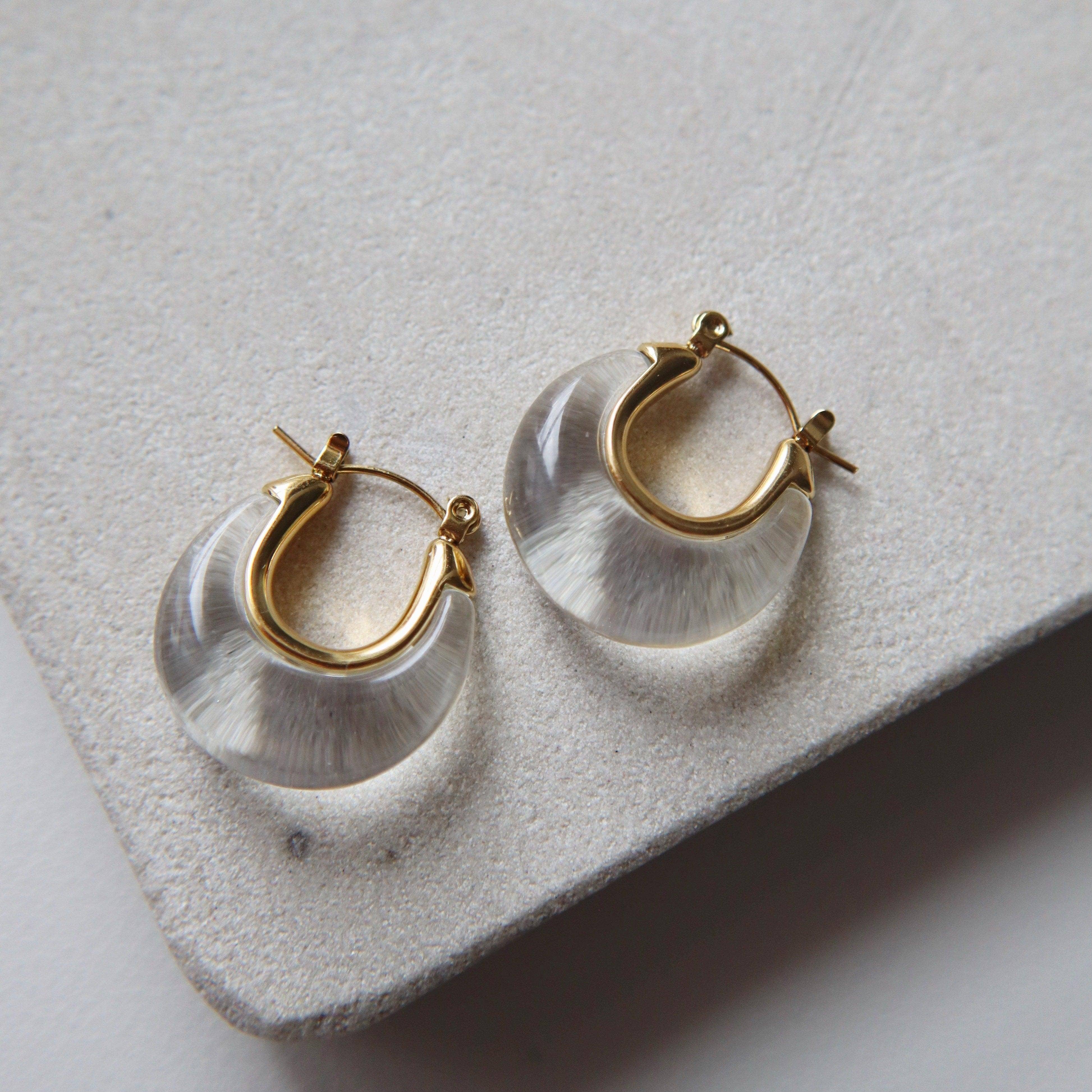 JESSA Jewelry - Vente Créoles - Créoles en acrylique Millie2