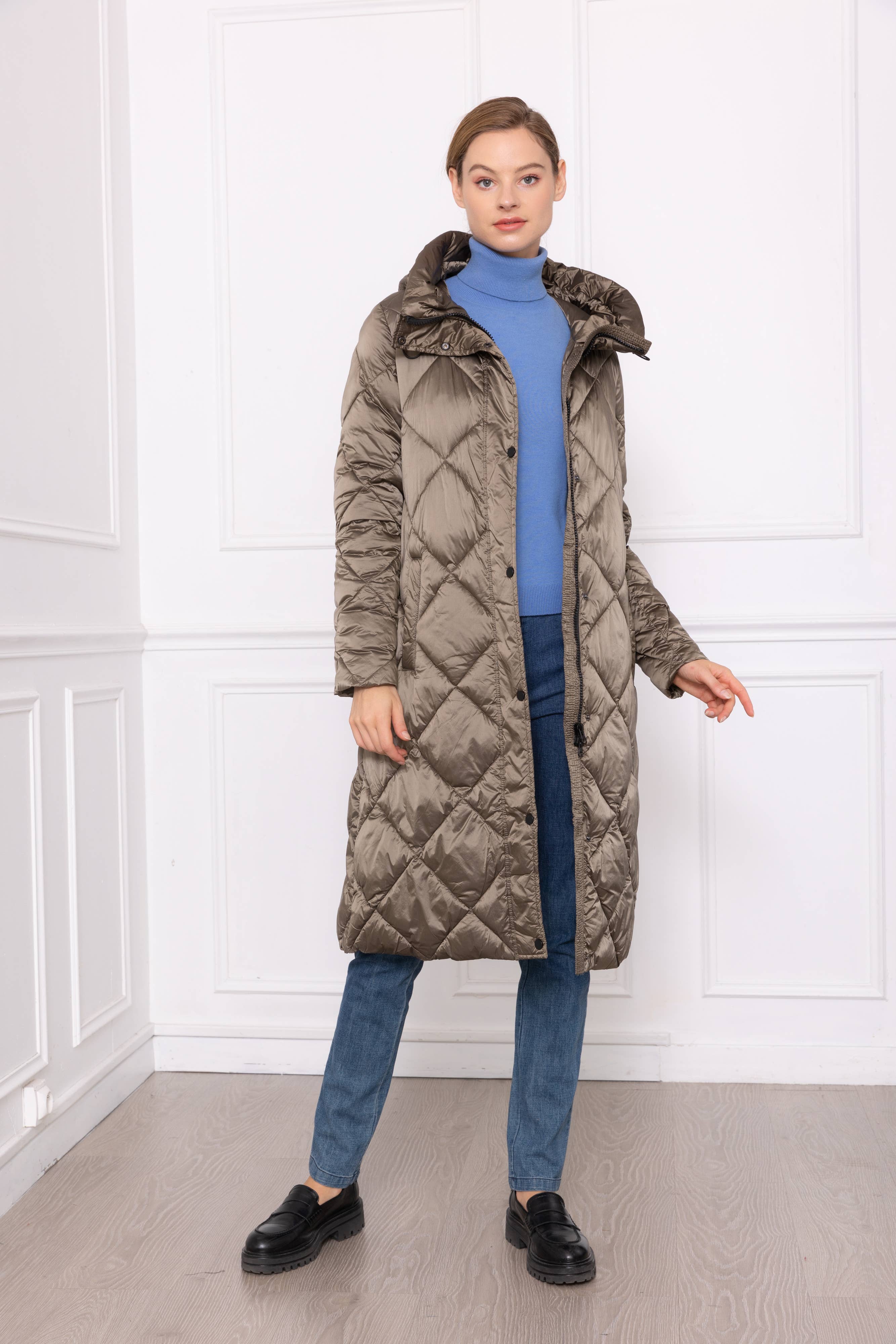 Freda - Wholesale Puffer Jacket - Women's - 22D90 extra long jacket