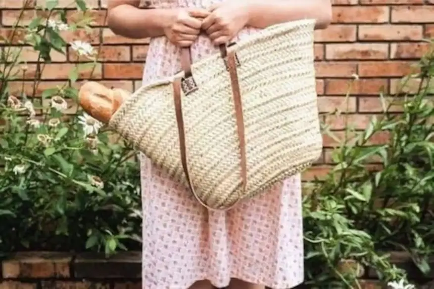 DarKech - Wholesale Beach Bag - Market basket STRAW BAG Handmade with leather, French Market3