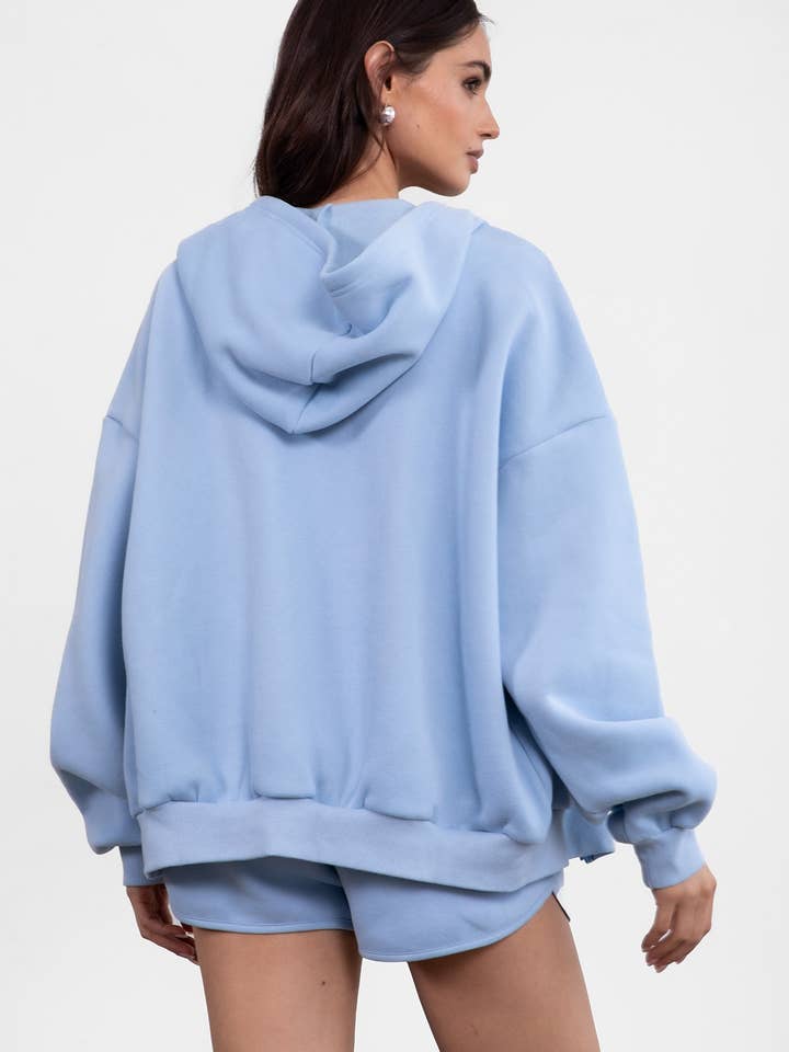 TICTOC - Wholesale Hoodie - Women's - UNIVERSITY Oversized Loose Fit Zip Up Hoodie