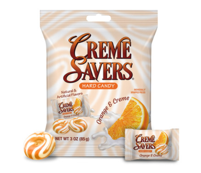 iSweet.ca - Wholesale Hard Candy - Creme Savers - Orange & Bag Peg Bag 3 oz0