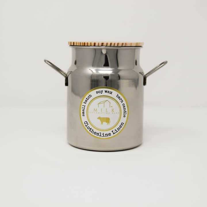 Milk Reclamation Barn - Wholesale Jar/Filled Candle - Milk Churn Clothesline Linen1