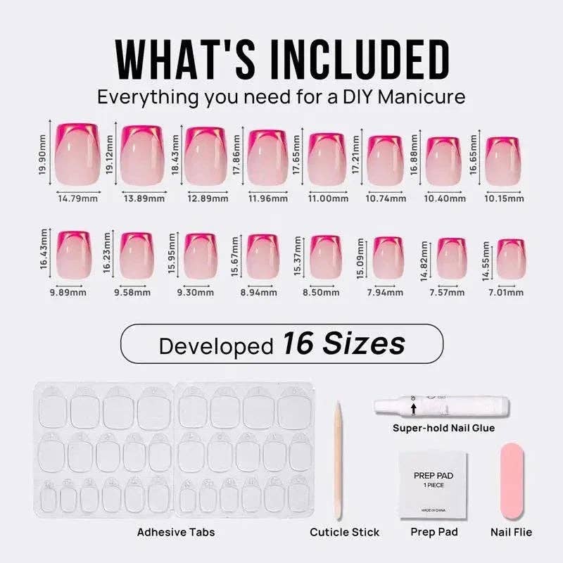 VIAI Beauty - Wholesale Press-On/Fake Nails - NAIL POP Metallic Petal Square Nails - Press on Nails | Long Lasting & Reusable2