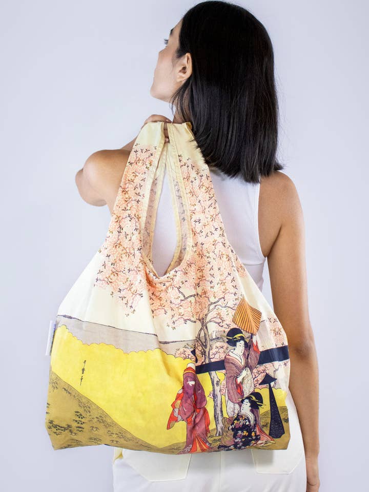 Kitagawa | Borsa media riutilizzabile Gotenyama no Hanami Hidari per la vendita all'ingrosso da parte di Kind Bag