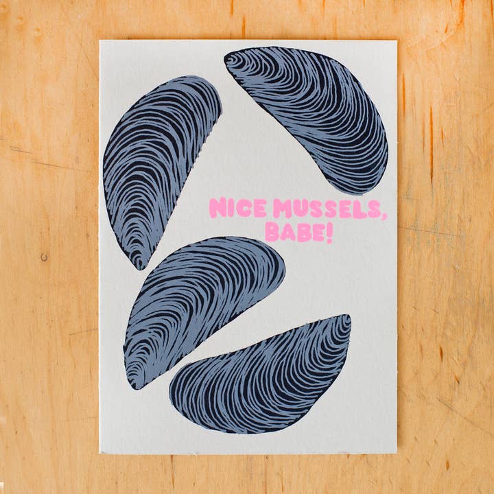 Alphabet Studios - Wholesale Everyday Greeting Card - NICE MUSSELS GREETING CARD