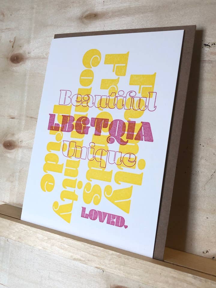 LBGTQIA für den Großhandel von Warrior Printress Letterpress and Design