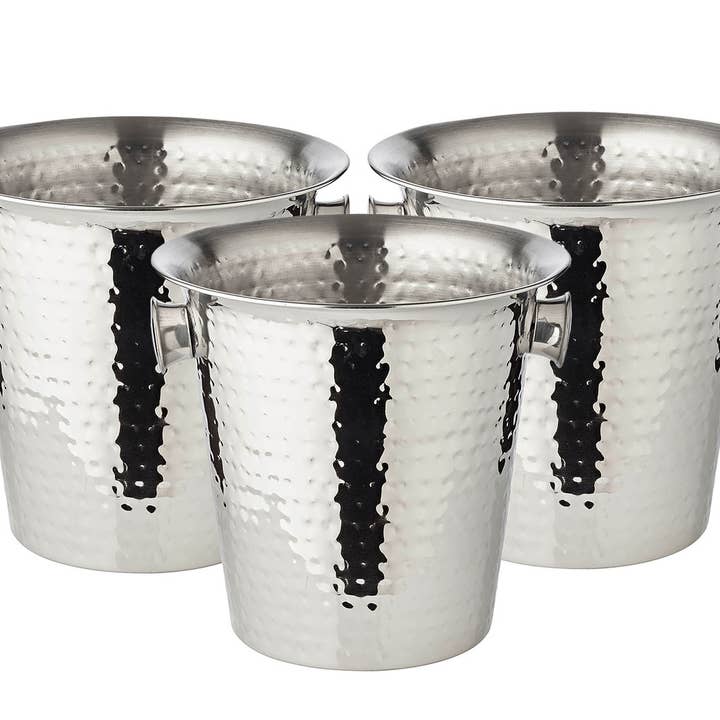 EDZARD - Vendita all'ingrosso Secchielli per vino - Raffreddatore champagne Joey S/3 martellato esterno Ø 21 cm