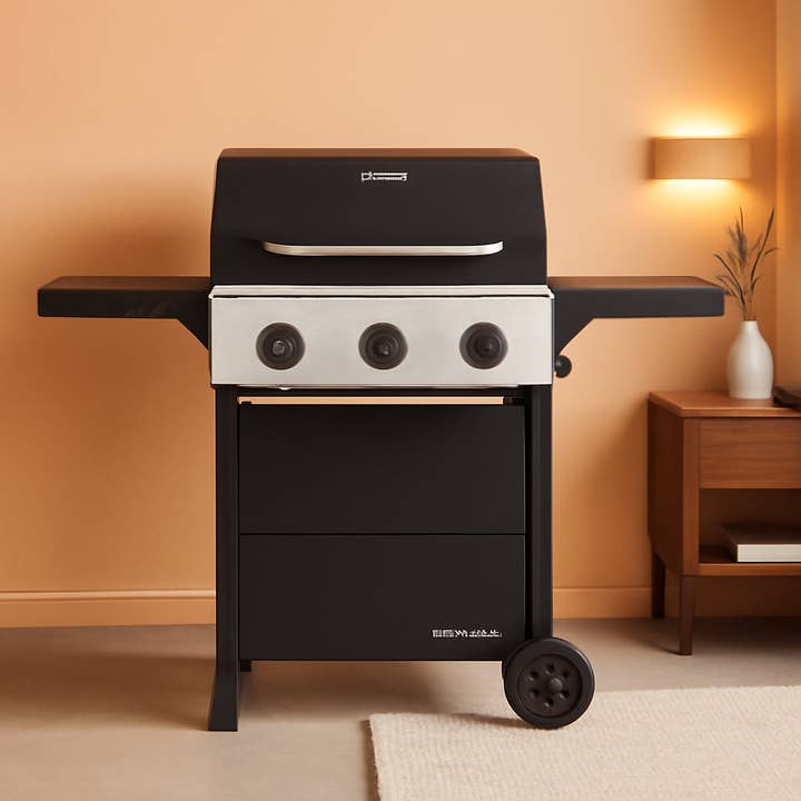 Three-Burner Propane Grill 30000 BTU Folding Tables for wholesale by ShipItFurniture