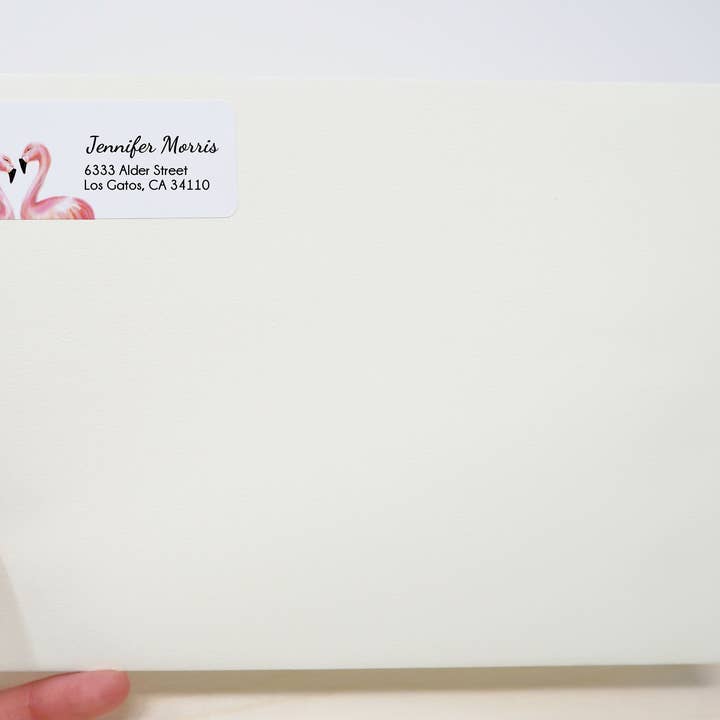 Rosa FlamingoPersonlig Adressetikett för wholesale av Triple Studio