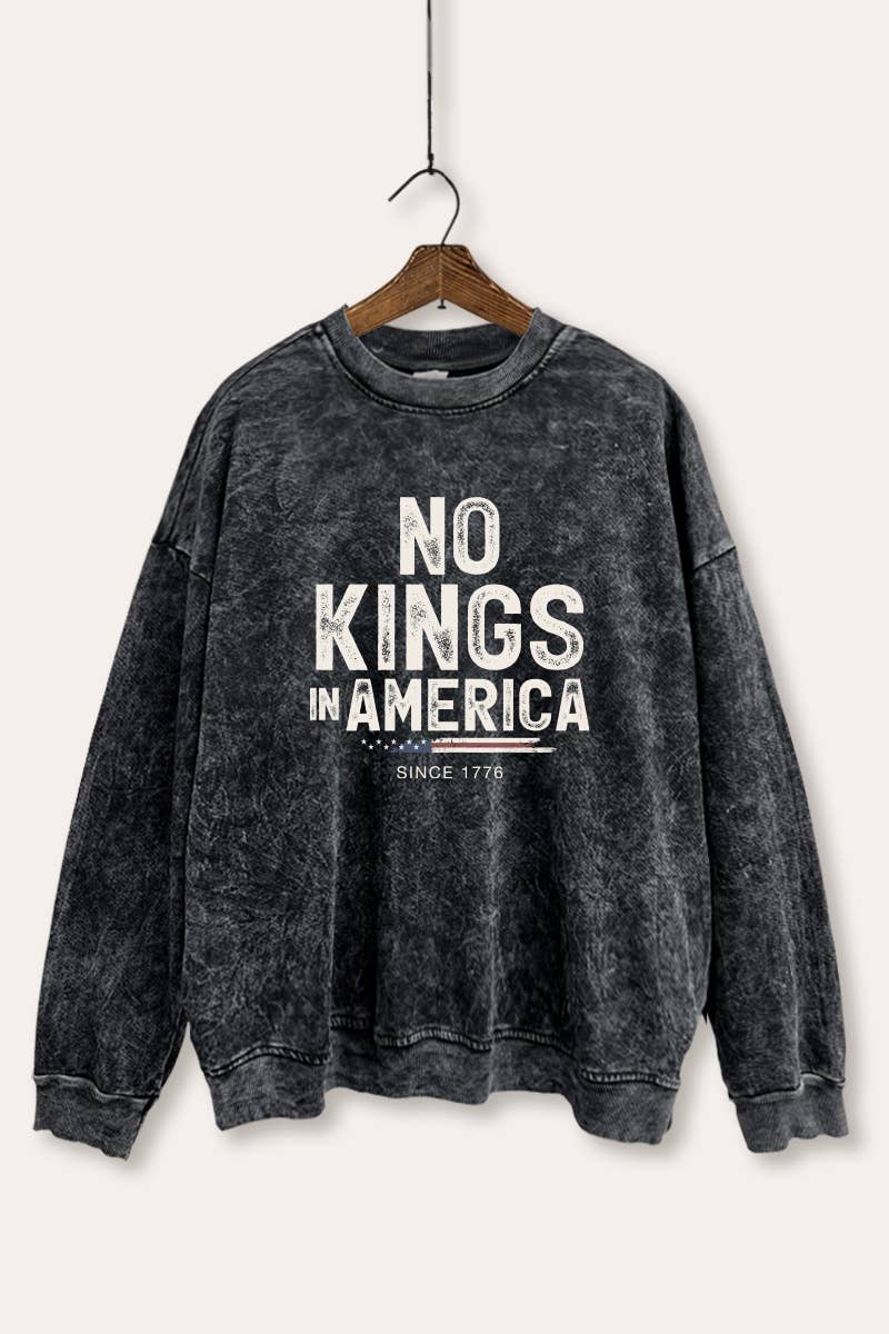 VINTAGE POINT USA - Wholesale Graphic Sweatshirt - Women's - NO KINGS IN AMERICA MINERAL WASH GRAPHIC SWEATSHIRT3