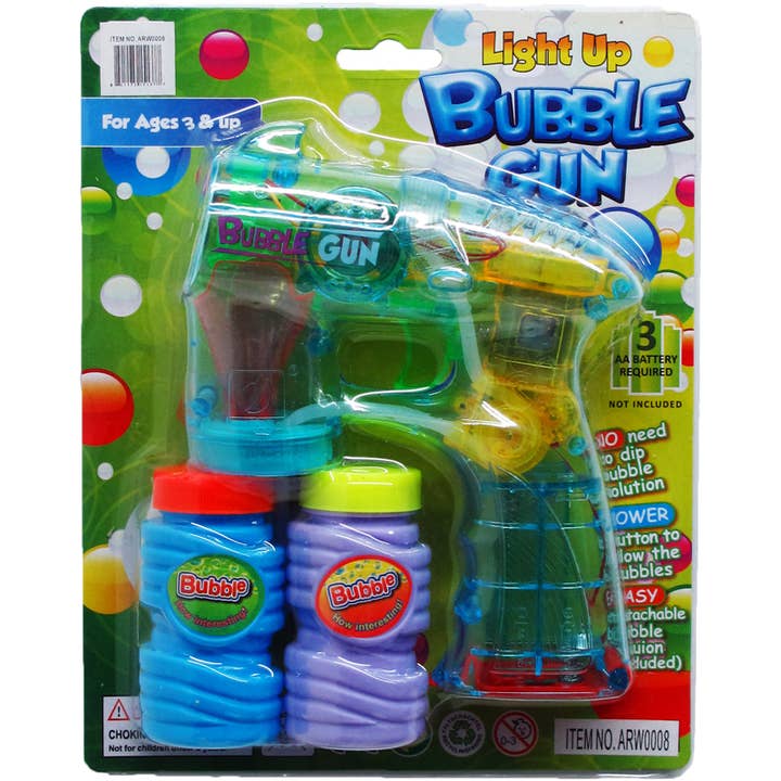 6.75" B/O Bubble Gun with Sound & Light for wholesale by Deluxe Import Trading