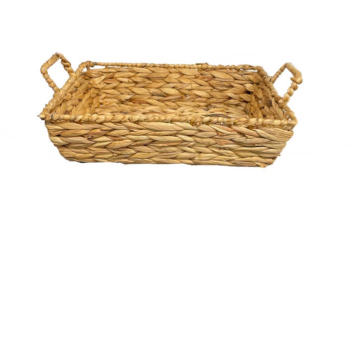 Bospak - Wholesale Basket - 16" Rectangle Handmade Seagrass basket w/ Ear Handle