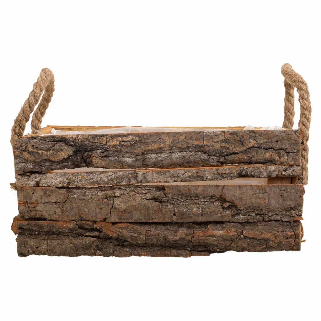 Creaciones Meng - Wholesale Basket - Wooden basket with handles brown1