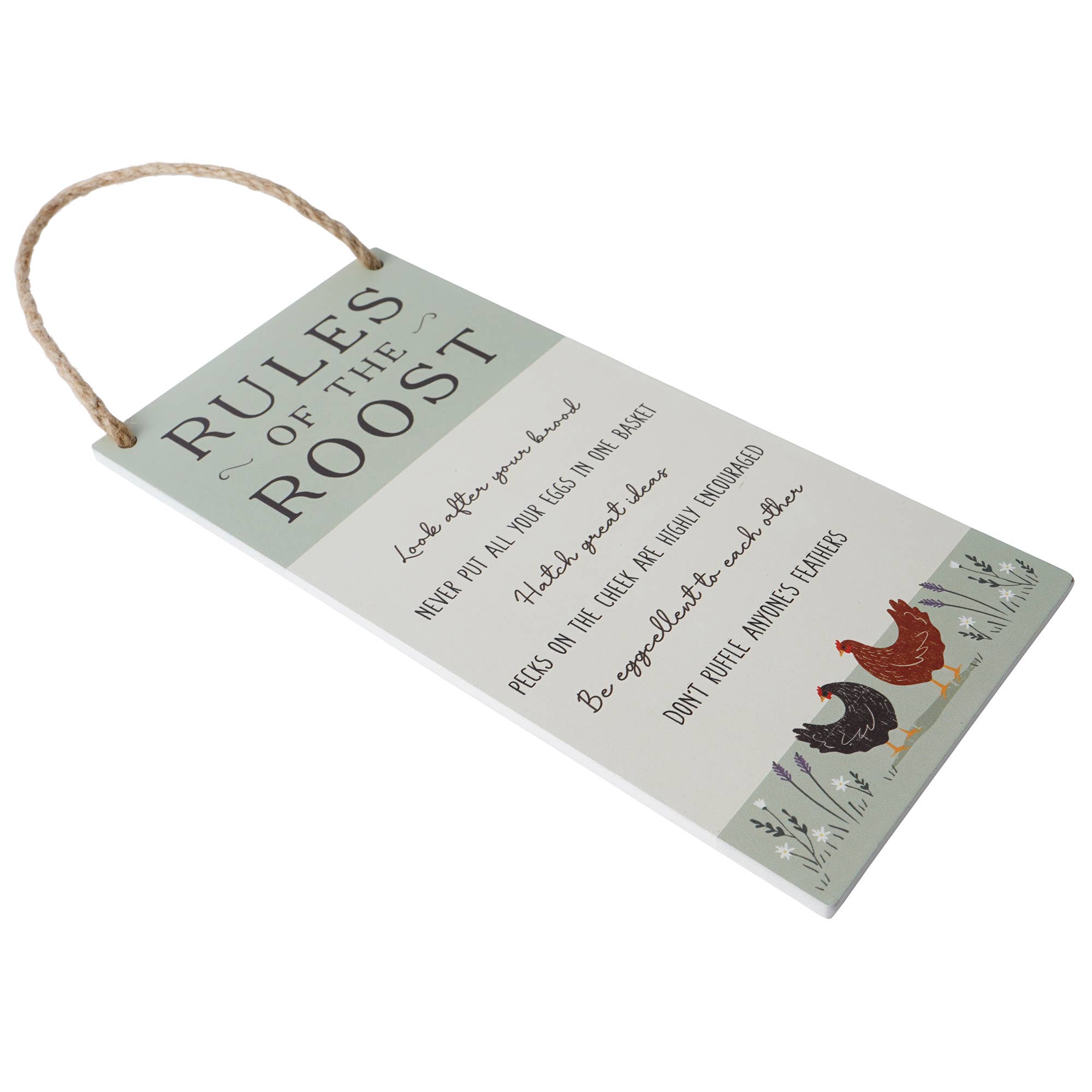 CGB Giftware – wholesale Sign – Bramble Farm 'Rules Of The Roost' Kitchen Sign1