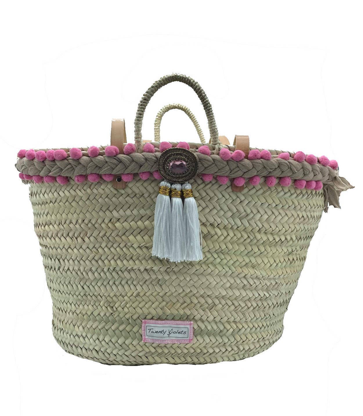 Twenty Violets – wholesale Beach bag – Medium Large Natural S'Agaro Carrycot - 53 x 30 cm5