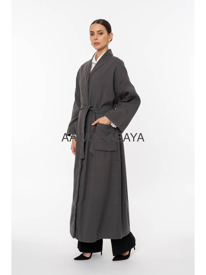 Aawoe Abaya - Wholesale Coat - Women's - Long Winter Coat - Length 145 cm - 21606