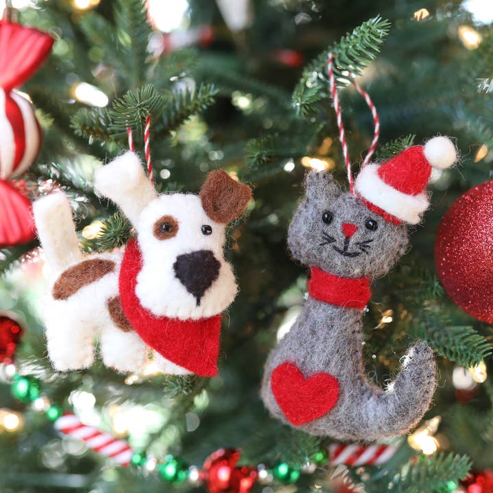 Ornaments 4 Orphans - Wholesale Ornament - Dog Felt Wool Christmas Ornament