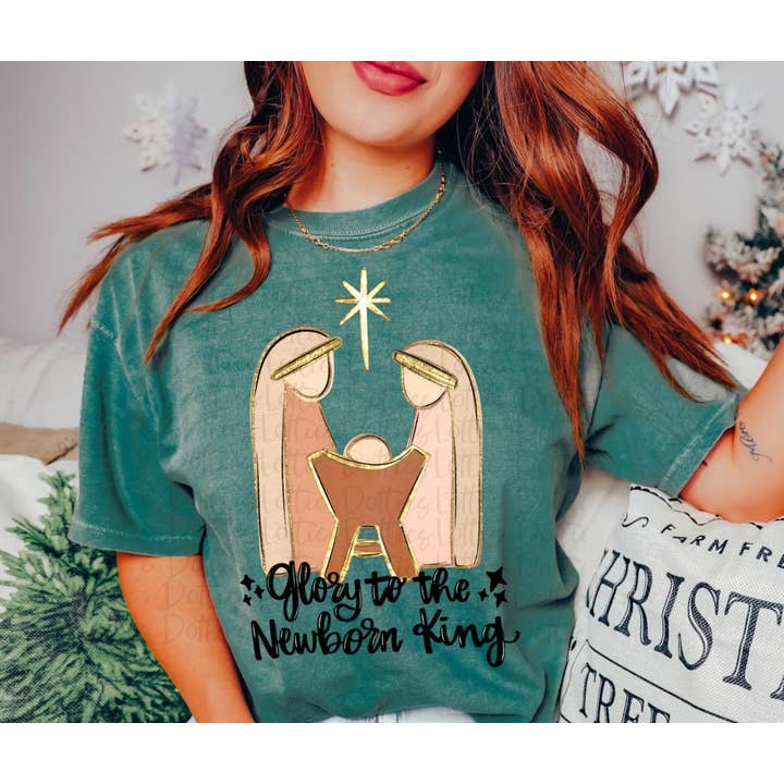 Ehre sei dem Neugeborenen King Comfort Color DTF für den Großhandel von Cypress Slough Outfitters