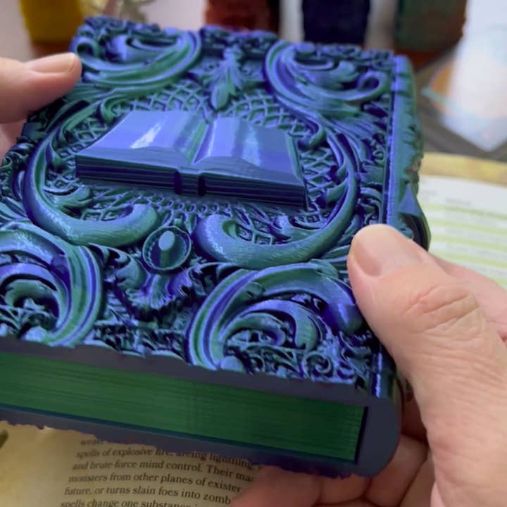 American Carver LLC - Wholesale Dice - Wizard Storage Tome for TTRPG, MTG, Pokemon, D&D Gaming!4