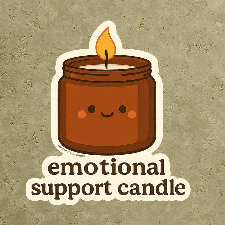 Adesivo 'Candela di Supporto Emotivo' per la vendita all'ingrosso da parte di Moonstone Rituals