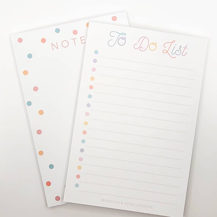 Aufgabenliste Notizblock für den Großhandel von Marigold & Aster Creative