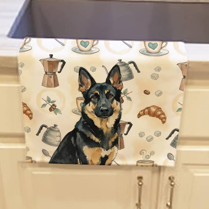 Caroline's Treasures - Wholesale Hand Towel - German Shepherd Coffee Bar Towel WDK74440