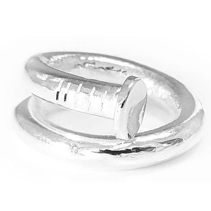 Inner Strength Silver Enduring Faith and Hope Nail Ring for wholesale by Costello International